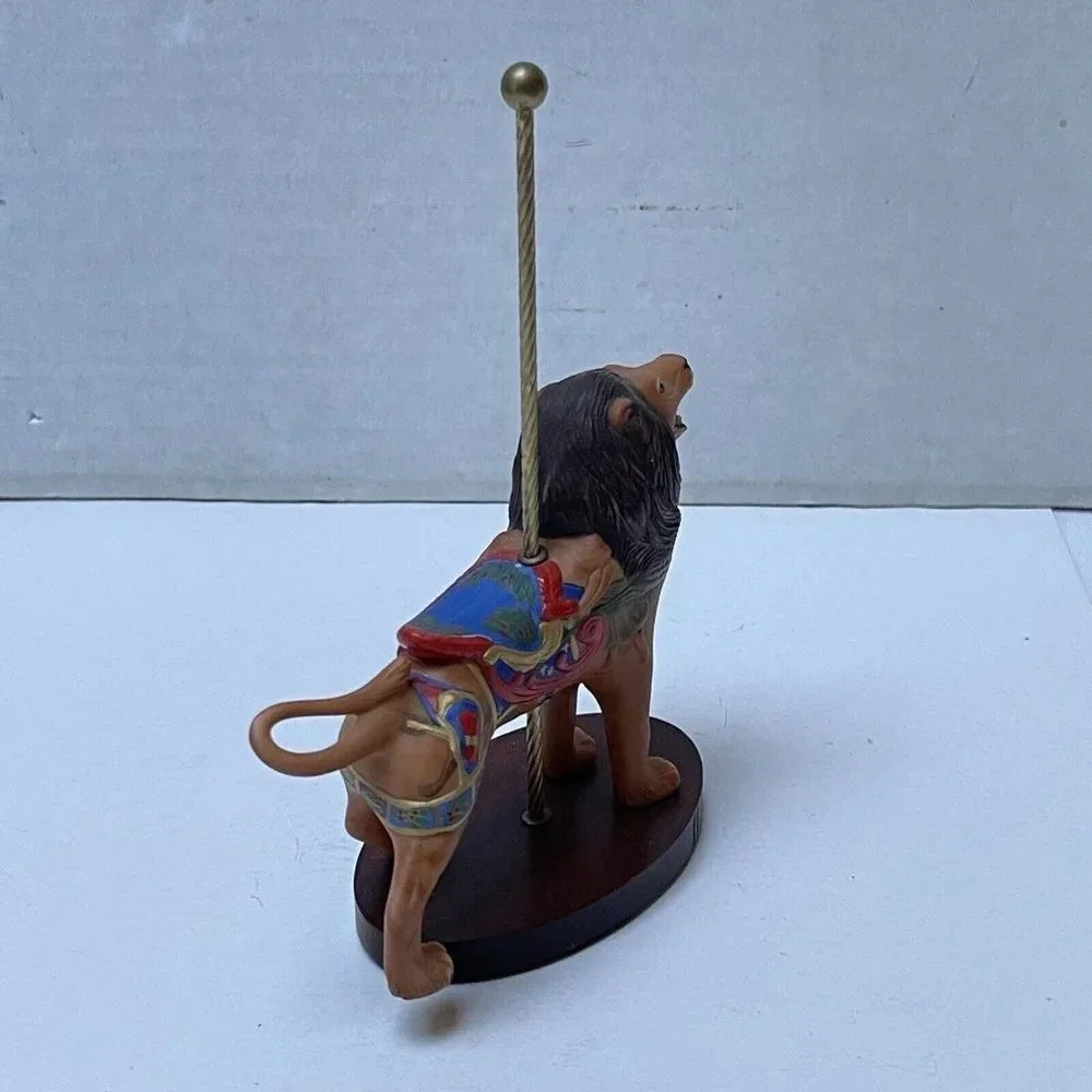 Vintage Lion Franklin Mint Treasury Of Carousel Art Porcelain 1988 Lion Decor
